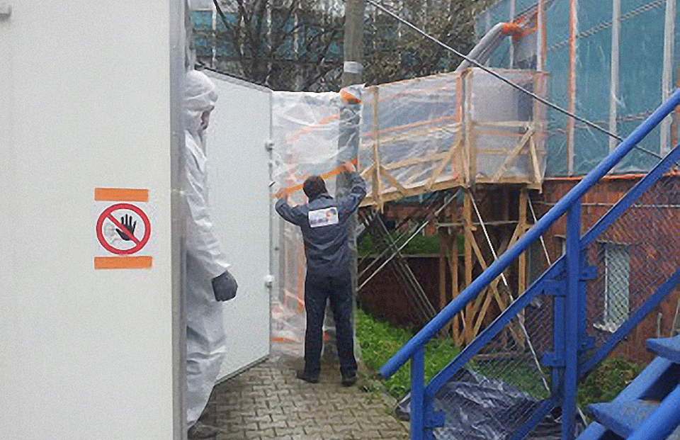 Removal asbestos from the buildings